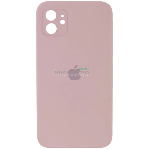 Silicone case for iPhone 11 ( 4) Pink Sand (квадратный) square side 
