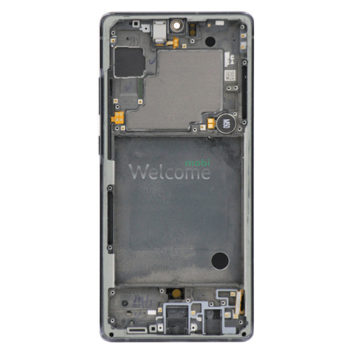 Дисплей Samsung SM-A716 Galaxy A71 5G (2020) в сборе с сенсором и рамкой black service orig