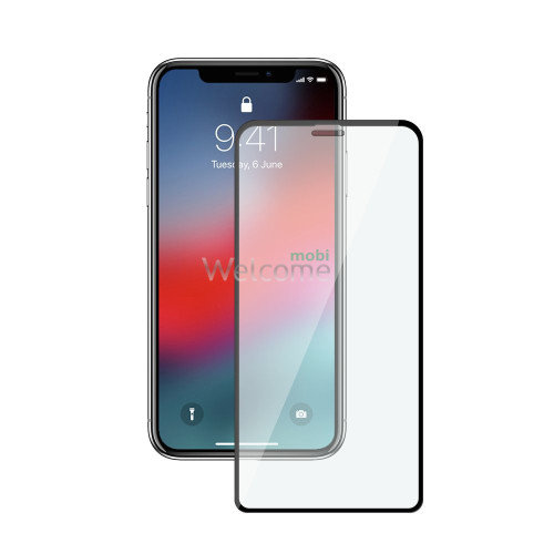 Скло iPhone XS Max (2018)/11 Pro Max 6.5 (0.3 мм, 10D, чорне) без упаковки