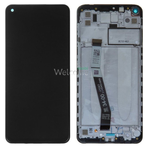 Дисплей Xiaomi Redmi Note 9,Redmi 10X 4G в сборе с сенсором и рамкой Onyx Black