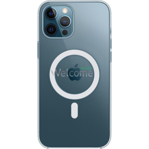 Чехол силиконовый Magsafe iPhone 12 Pro Max (прозрачный)