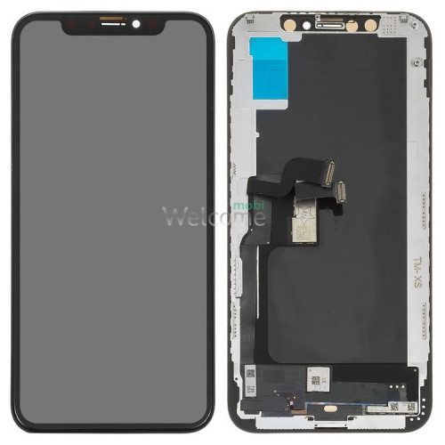 Дисплей iPhone XS в зборі з сенсором та рамкою black (оригінал завод)