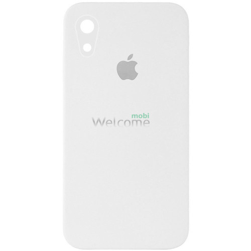 Silicone case for iPhone XR ( 9) white (квадратний) square side 