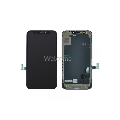 Дисплей iPhone 12 mini в зборі з сенсором та рамкою black (GX Hard OLED)