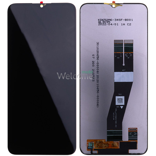 Дисплей Samsung SM-A037F Galaxy A03s (2021) в зборі з сенсором black service orig (чорний шлейф) (160,5x72мм)