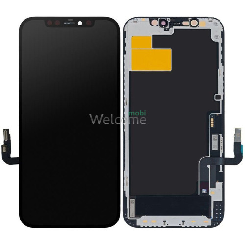 Дисплей iPhone 12/iPhone 12 Pro в зборі з сенсором та рамкою black (JK in-cell TFT)