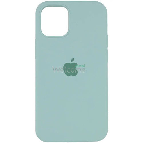 Silicone case for iPhone 13 (17) spearmint (закрытый низ)