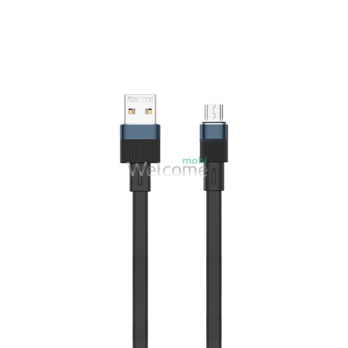 USB кабель micro Remax Flushing Series Elastic Aluminum RC-C001 A-M, 2.4A 1m black