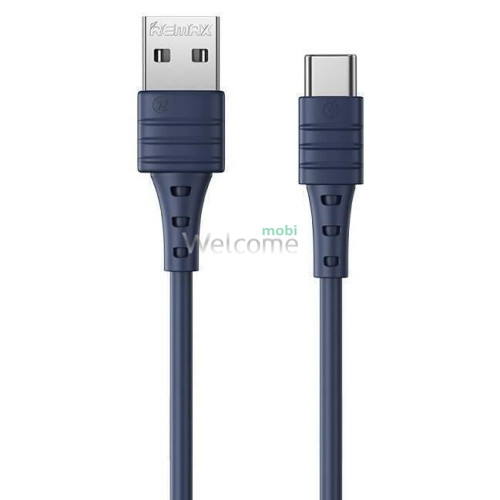 USB кабель Type-C Remax Zeron Series Elastic RC-179a, 2.4A 1m blue