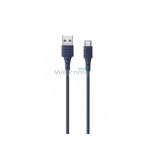 USB кабель Type-C Remax Zeron Series Elastic RC-068a, 5A 1m blue