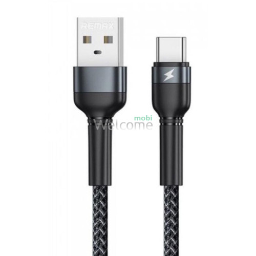 USB кабель Type-C Remax Jany Series Aluminum Alloy Braided RC-124a, 2.4A 1m black