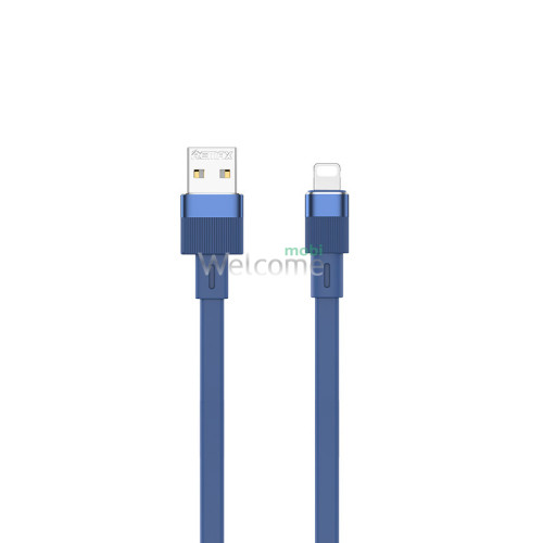 USB кабель Lightning Remax Flushing Series Elastic Aluminum RC-C001 A-L, 2.4A 1m blue