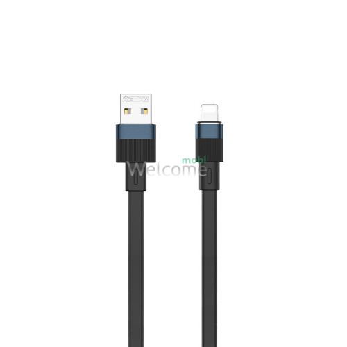 USB кабель Lightning Remax Flushing Series Elastic Aluminum RC-C001 A-L, 2.4A 1m black