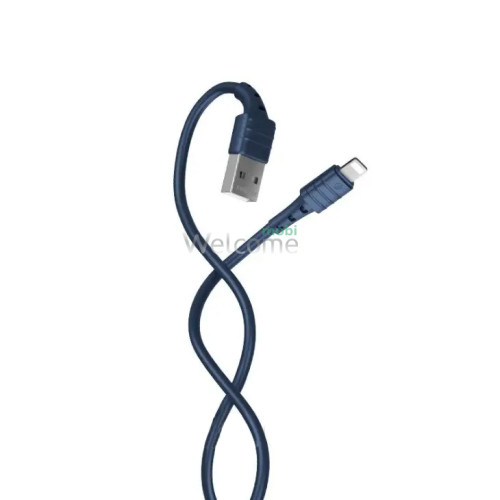 USB кабель Lightning Remax Zeron Series Elastic RC-179i, 2.4A 1m blue