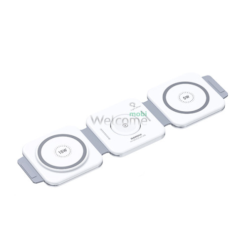 Бездротовий зарядний пристрій Remax RP-W72 3в1 Limitless Series 22.5W Folding Magnetic Wireless Charger white