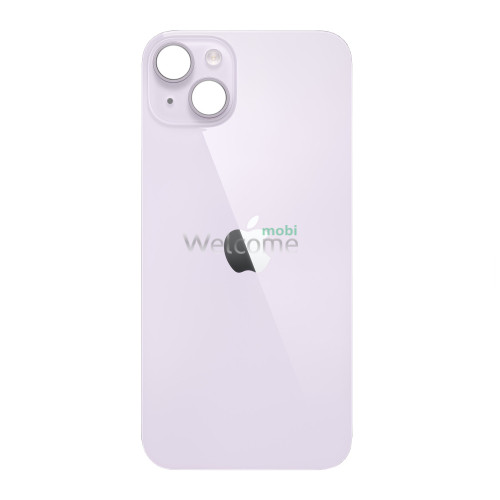 Задняя крышка (стекло) iPhone 14 purple (big hole)
