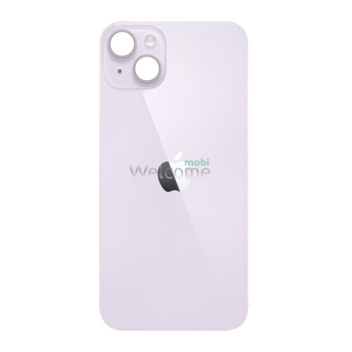 Задня кришка (скло) iPhone 14 Plus purple (big hole)
