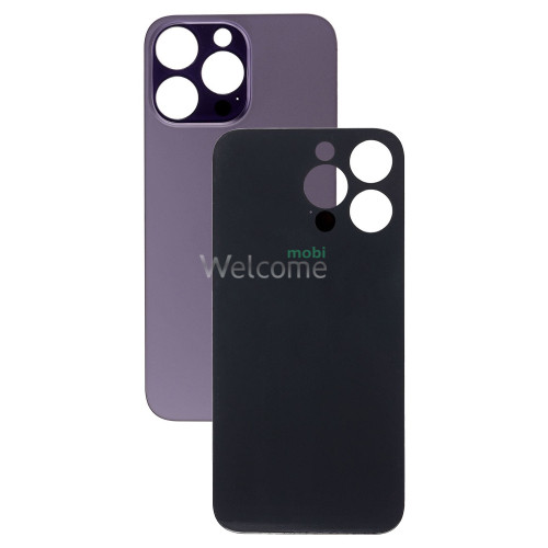 Задня кришка (скло) iPhone 14 Pro Max deep purple (big hole)