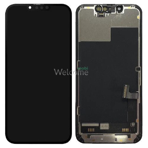 Дисплей iPhone 13 mini в зборі з сенсором та рамкою black (GX Hard OLED)