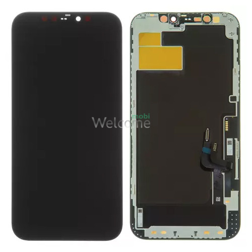 Дисплей iPhone 12/iPhone 12 Pro в зборі з сенсором та рамкою black (оригінал завод)