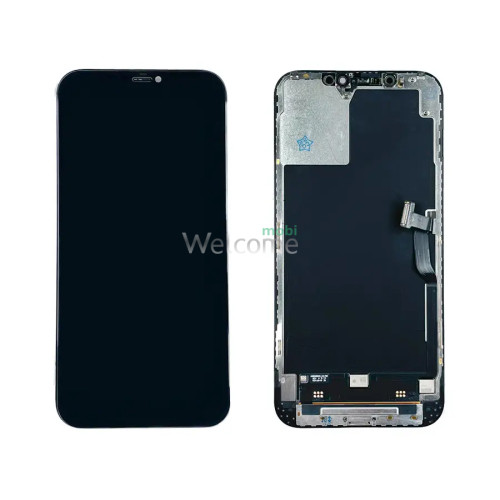 Дисплей iPhone 12 Pro Max в зборі з сенсором та рамкою black (GX OLED)