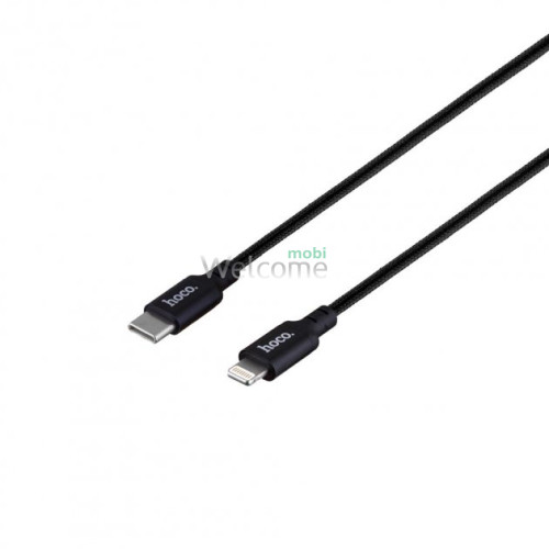 PD кабель Type-C to Lightning HOCO X14 Double speed 20W 2m black