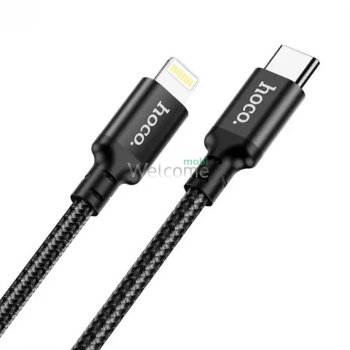 PD кабель Type-C to Lightning HOCO X14 Double speed 20W 1m black