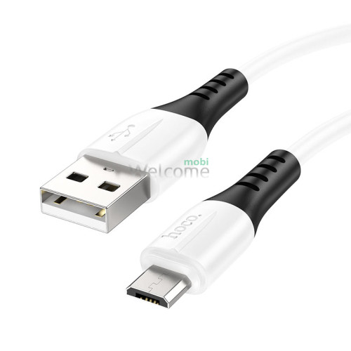 USB кабель HOCO X82 Silicone microUSB 2.4A 1m white