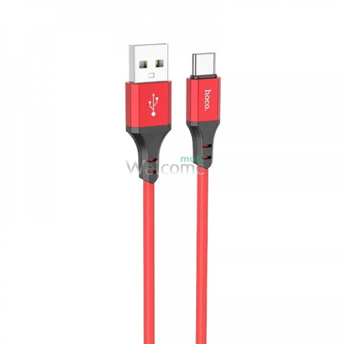 USB кабель HOCO X86 Spear Type-C 2.4A 1m red