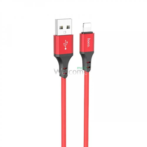 USB кабель HOCO X86 Spear Lightning 2.4A 1m red