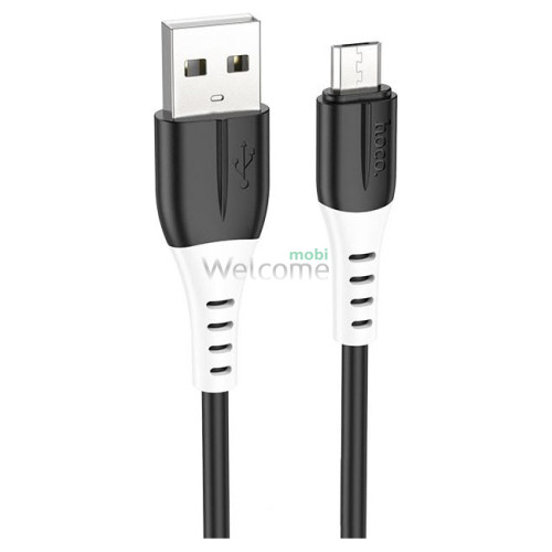 USB кабель HOCO X82 Silicone microUSB 2.4A 1m black