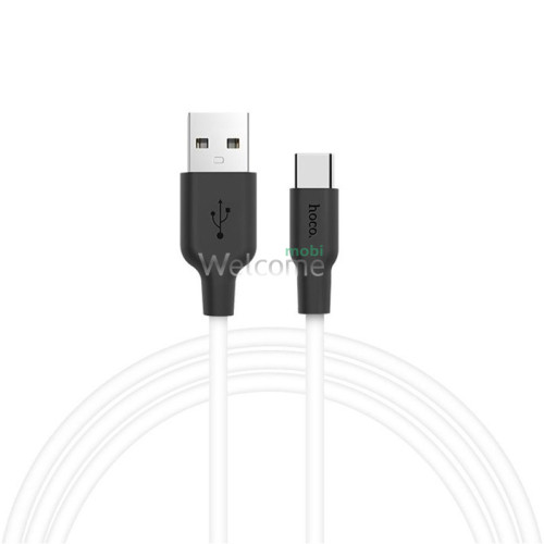 USB кабель HOCO X21 Plus Silicone Type-C 3A 1m black/white