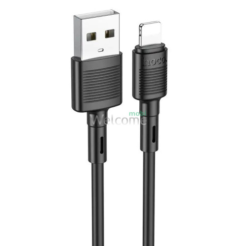 USB кабель HOCO X83 Victory Lightning 2.4A 1m black