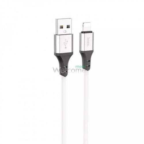 USB кабель HOCO X86 Spear Lightning 2.4A 1m white