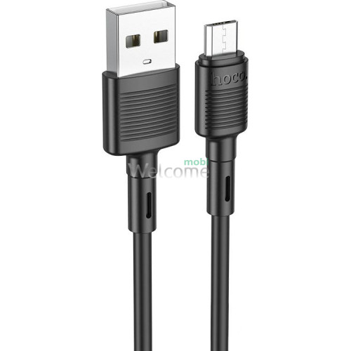 USB кабель HOCO X83 Victory microUSB 2.4A 1m black