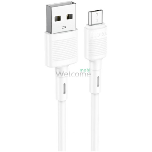 USB кабель HOCO X83 Victory microUSB 2.4A 1m white