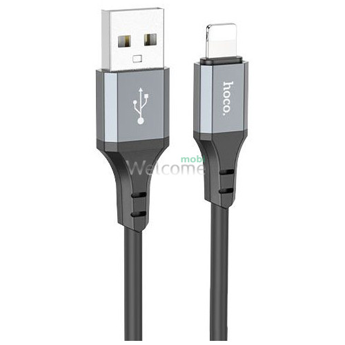 USB кабель HOCO X86 Spear Lightning 2.4A 1m black