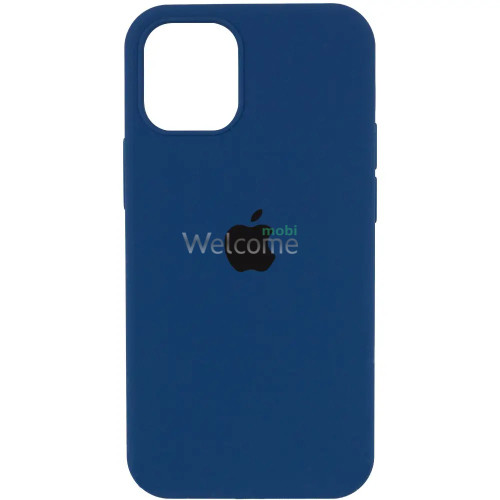 Silicone case for iPhone 13 (27) navy blue (закрытый низ)