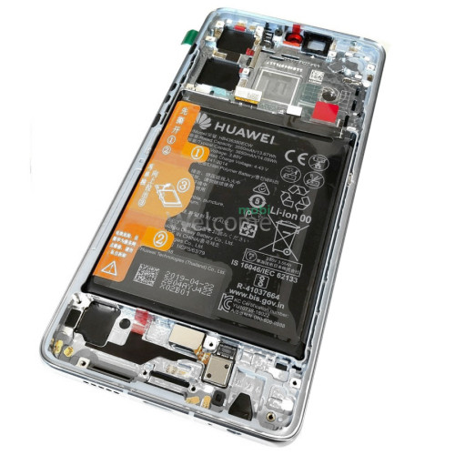 Дисплей Huawei P30 в зборі з сенсором, рамкою та АКБ Breathing Crystal service orig