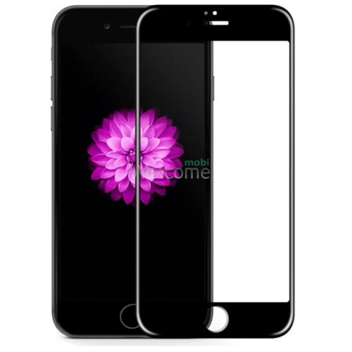 Стекло iPhone 7 Plus,8 Plus 5.5 (0.3 мм, 6D, черное) без упаковки