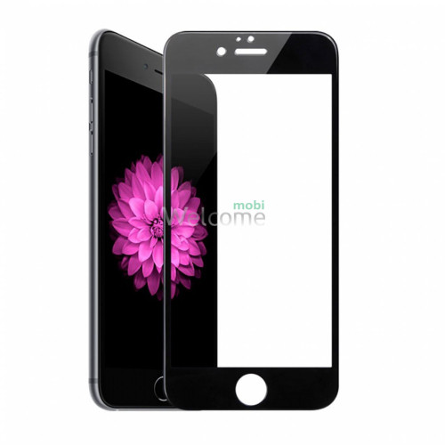 Скло iPhone 6/6S 4.7 (0.3 мм, 6D, чорне) без упаковки