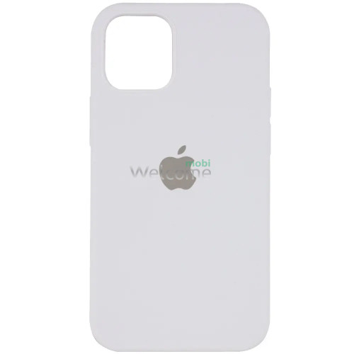 Silicone case for iPhone 12/12 Pro ( 9) white (закритий низ)