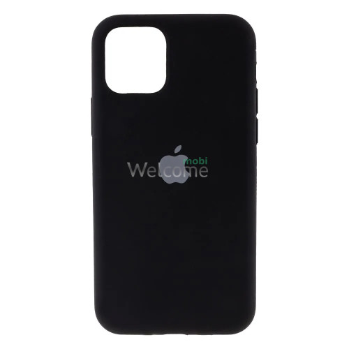 Silicone case for iPhone 11 Pro (18) black (закрытый низ)