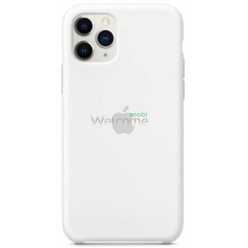 Silicone case for iPhone 11 Pro ( 9) white (закрытый низ)