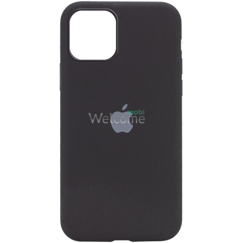 Silicone case for iPhone 12 Pro Max (18) black (закрытый низ)
