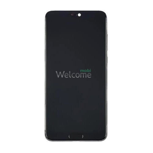 Дисплей Huawei P20 Pro в сборе с сенсором, рамкой и кнопокой Home black OLED