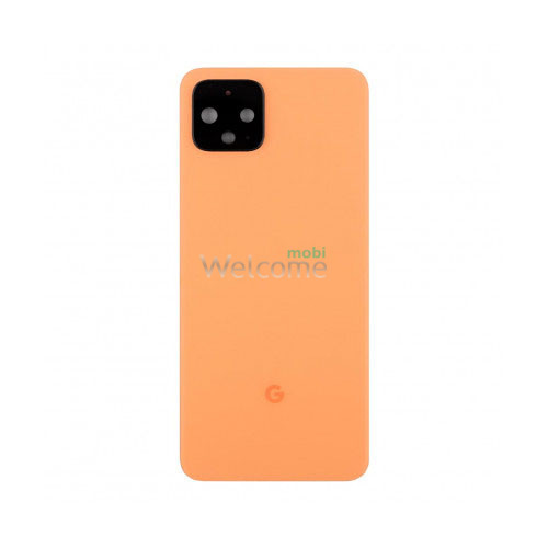 Задняя крышка Google Pixel 4 orange (Original PRC) (со стеклом камеры)