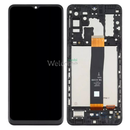Дисплей Samsung SM-A235 Galaxy A23 4G (2022) в зборі з сенсором та рамкою black (оригінал переклей)