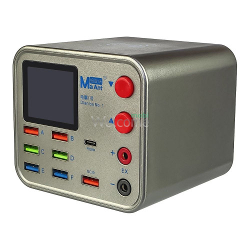 Зарядная станция с индикацией параметров зарядки Ma Ant Dianba No.1 (6 USB 2А,1 USB QC 3.0A,1 PD 20W,Wireless fast charging 10W,порт EX)