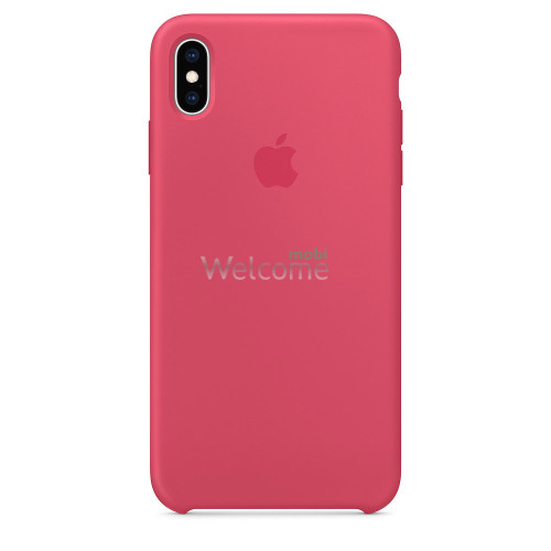 Чехол Silicone case iPhone X,XS Hibiscus Pink (Original)